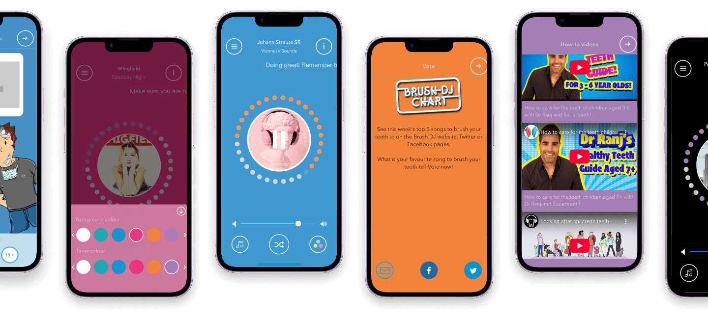 screenshots of the app